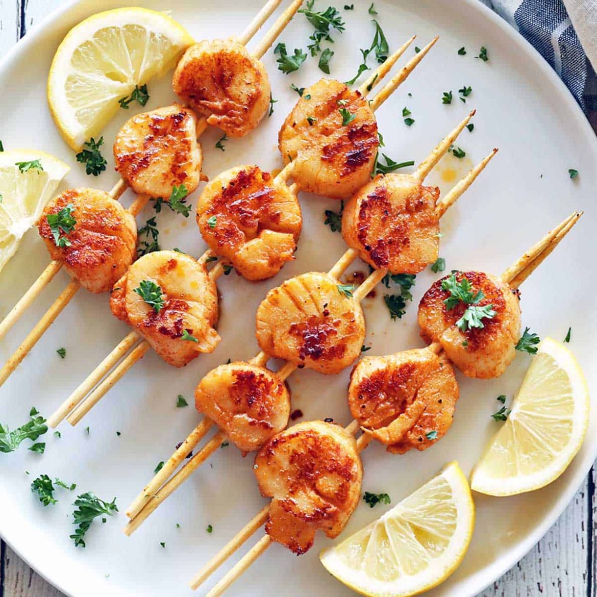 Easy Grilled Scallops - Healthy Recipes Blog