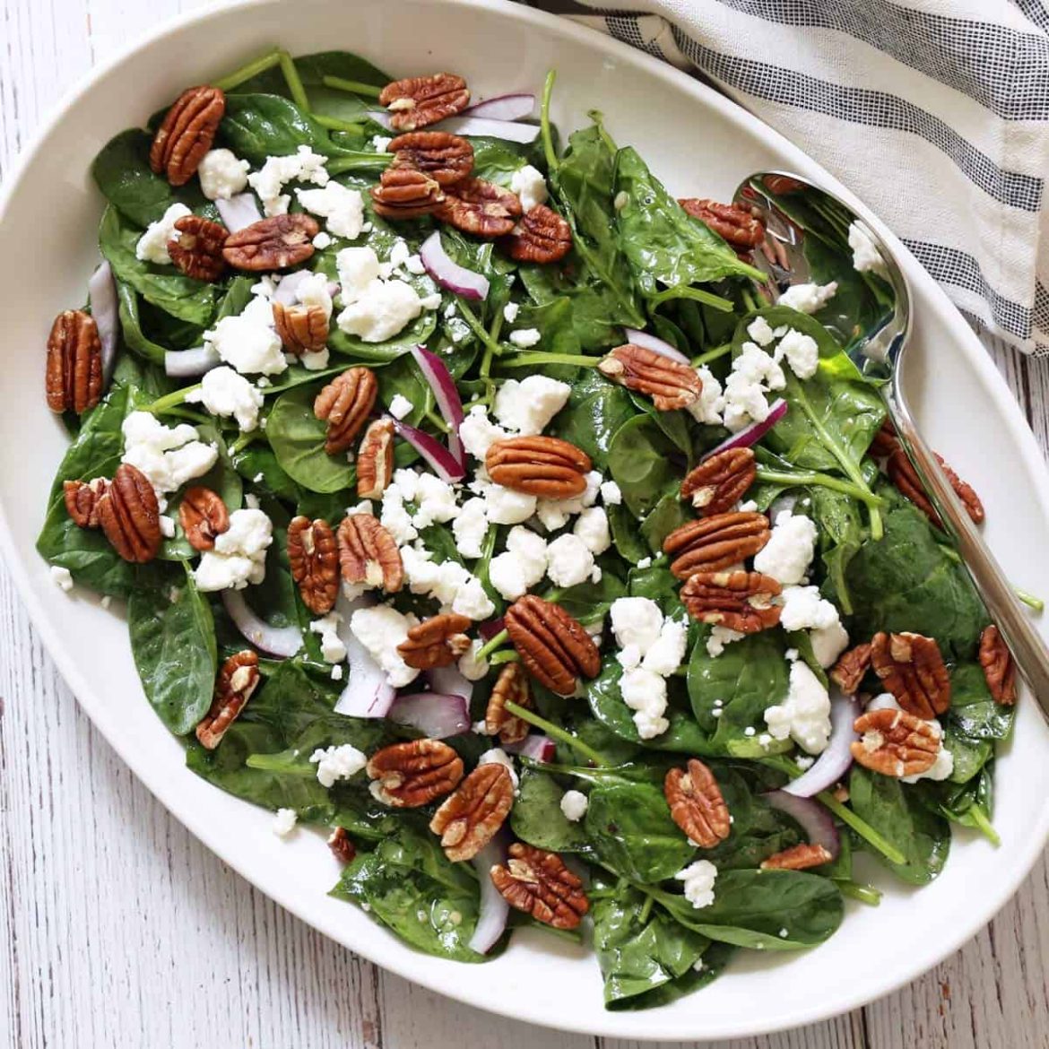 Spinach Salad with Goat Cheese and Pecans – Healthy Recipes Spinach Salad with Goat Cheese and Pecans - Healthy Recipes Blog